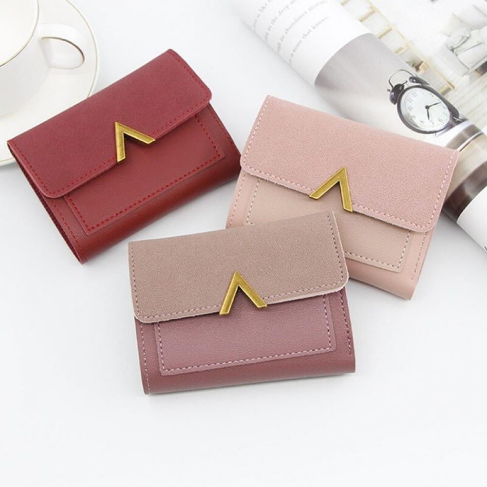 Exquisite Buckle Coin Purses Autumn Pattern With Leaves Vector Mini Wallet Key Card Holder Purse for Women