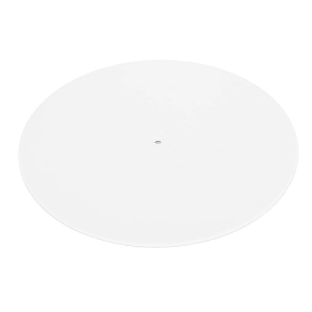 Tapis de platine vinyle en acrylique pour réduire le bruit de la poussière statique, remplacement pour platine vinyle 12 pouces, blanc brillant