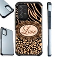 thumbnail image 1 of Compatible with Samsung Galaxy A72 5G Hybrid Fusion Guard Phone Case Cover (Brown Zebra Love), 1 of 1