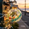 thumbnail image 2 of PLPPYFS Christmas Sea Themed Lighted Hanging Ornament Ball, Underwater Sea Animal Printed LED Glowing Bauble Design Holiday Hanging Decoration for Xmas Tree Window Home Party Gift, 2 of 6