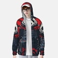 thumbnail image 2 of Fotbe Red Black Eastern Panda Warrior Chaqueta con Protección Solar UPF 50+ para Hombre y Mujer, Camisa con Capucha y Bolsillos-Medium, 2 of 7