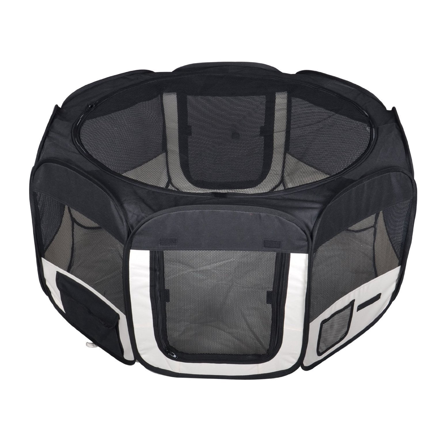 New Small Black Pet Dog Cat Tent Playpen Exercise Play Pen Soft Crate
