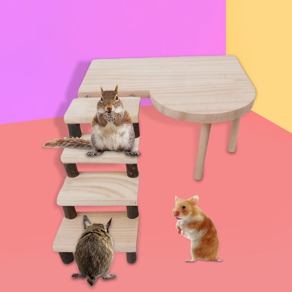 Natural Hamster Platform Climbing Ladder Cage Playground Climbing Kits Small Animal Dwarf Hamster Rat Chinchilla Budgie