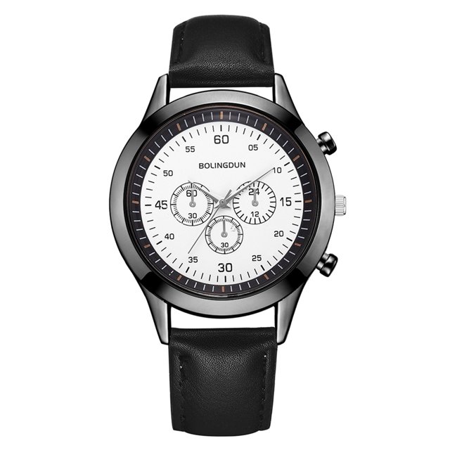 Elegante reloj de pulsera analógico de cuarzo con esfera redonda y escala dual para dos personas Reloj ultrafino para parejas n.° 7