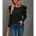 thumbnail image 2 of Camisas de mujer, Camisas de mujer con mangas abullonadas, Camisas de cuello redondo con mangas abullonadas, Rendimiento inigualable, 2 of 9