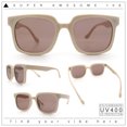 thumbnail image 2 of Womens Subtle Heart Metal Stud Horn Rim Plastic Retro Sunglasses Beige - Brown, 2 of 8