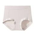 thumbnail image 2 of SROBPTY Womens Underwear, Panties for Women, Women's Plus Size Mid High Waist Solid Color Hip Lifting Breathable Seamless Briefs Underwear Beige,XXL, 2 of 4