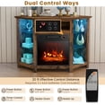 thumbnail image 5 of Giantex Corner TV Stand w/Electric Fireplace, Entertainment Center, Media Console Cabinet, Brown, 5 of 10