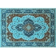 thumbnail image 1 of Ahgly Company Indoor Rectangle Oriental Light Blue Industrial Area Rugs, 5' x 7', 1 of 4