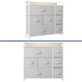 thumbnail image 2 of ModFusion Wide Dresser Storage Organizer with 7 Various Fabric Drawer for Bedroom – Light Gray, 2 of 9