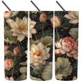 thumbnail image 4 of lotus flowers insulated tumblers，lotus flowers coffee cup Gift，lotus flowers Drinking Glasses-Tea Cup-Coffee Mug tumbler with lid and straw 20 oz insulated tumbler cups, 4 of 7