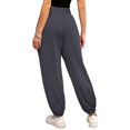 thumbnail image 4 of Pantalón de mujer de cintura alta, Pantalón de mujer Pantalón de mujer de pierna ancha de cintura alta Pantalón de mujer con cordón suelto Construcción robusta, 4 of 6