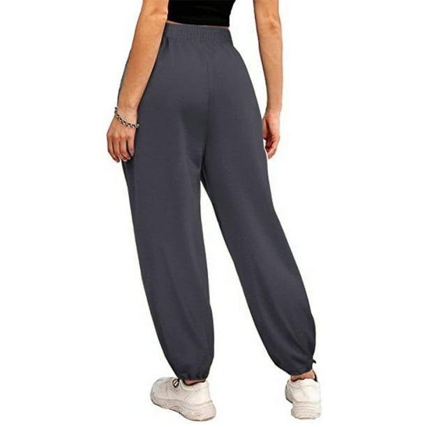 Pantalones con elastico en el tobillo fashion mujer