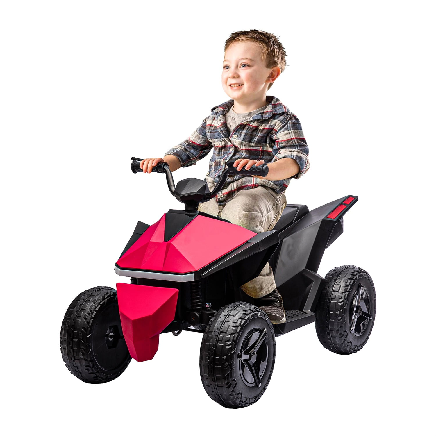 CIPACHO 12V Kids Ride On ATV Style, Electric Car for 3-8 Years Boys Girls, Multi-Functional Touch Screen Integrated, Dazzling Lights, Music, MP3/USB Interface, Red