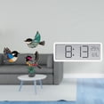 thumbnail image 2 of 3 Pieces Bird Wall Decor Wooden Bird Art Digital Wall Clock Large Display for Bedroom Office Living Room, 2 of 8
