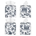 thumbnail image 2 of Kdxio Chicken And Fish Print Tissue Box Cover,Square Decorative PU Leather Facial Paper Case Organizer Holder Dispenser for Bathroom,Night Stands,Desk,Car 5.2''X5.2''X5.2'', 2 of 8