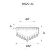thumbnail image 2 of 8002C12G-CWI Lighting-3 Light Flush Mount with Gold Finish, 2 of 3