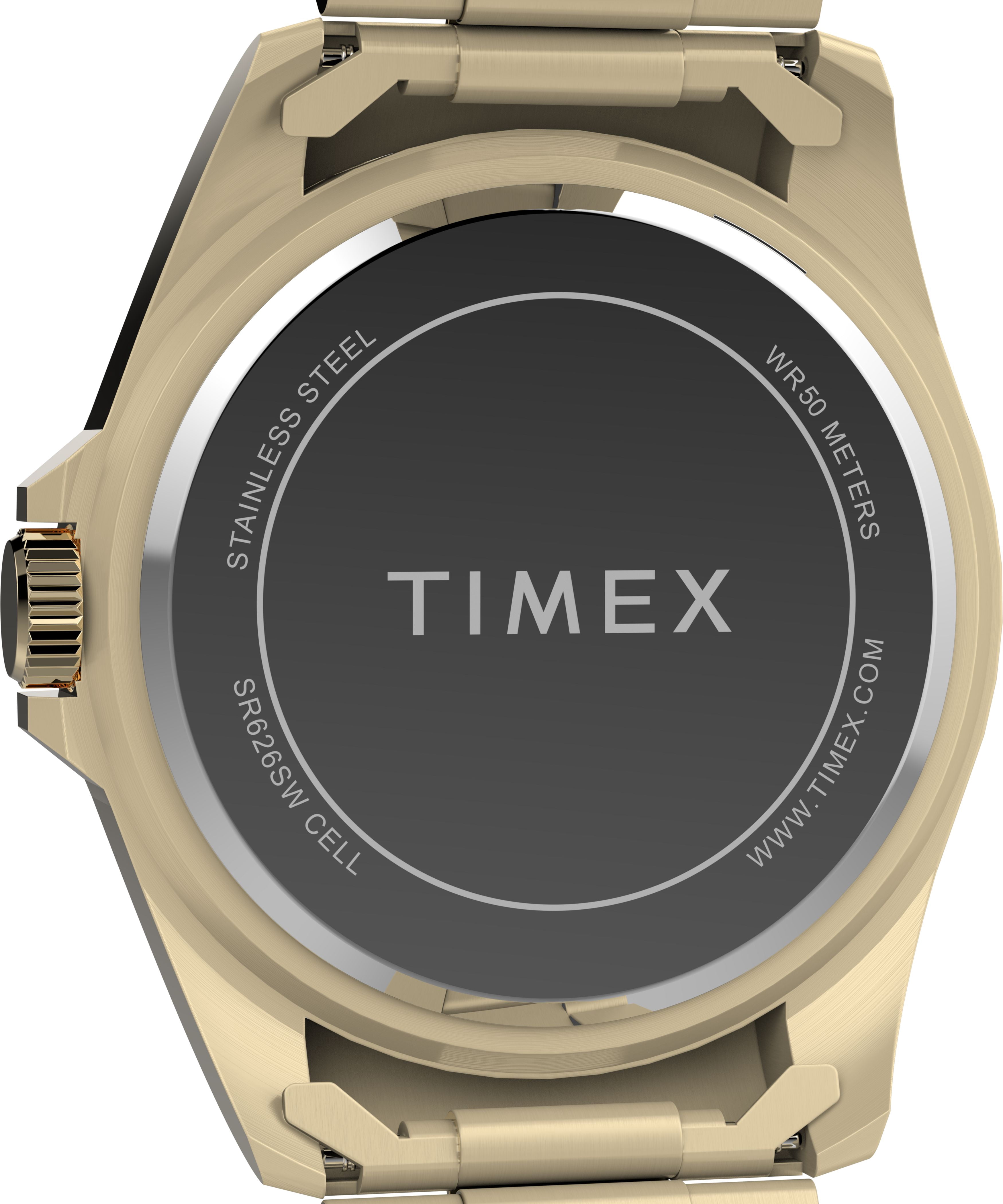 Timex Men's Dress 42mm Watch - Gold-Tone Bracelet Black Dial Gold-Tone Case