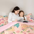 thumbnail image 5 of Homewish Kawaii Princess Bowknot Twin Bedding Sets 7-Piece for Girl, Vintage Cherry Blossoms Bedding Comforter Set, Fairy Tale Reversible Sheet Sets, Breathable Home Decor, 5 of 8