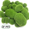 thumbnail image 1 of Decoración,SERIE DE 30 PIEZAS 3 TAMAÑOS Rocas de musgo artificial decorativas, bolas de musgo verde, para arreglos florales de jardín y manualidades Vhermosa  YQ-1568, 1 of 4