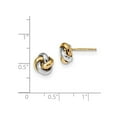 thumbnail image 2 of Real 14kt Two-Tone Polished Love Knot Post Earrings; for Adults and Teens; for Women and Men, 2 of 2