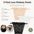 Modesty Coverings 3Pcs Modesty Panels for Low Cut Tops, Camisole Vest With Adjustable ...