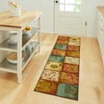 thumbnail image 3 of Mohawk Home Free Flow Artifact Panel Multi Transitional Patchwork Printed Runner, 1'8"x6', Orange & Teal, 3 of 10