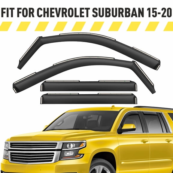 AEROGUYS Extra Durable Window Deflectors In-Channel Window Visors Rain Guards Fit for Chevrolet (Chevy) Suburban 2015-2020, Sun Visors, Wind Vent for Shades, Exterior Car Accessories - 4 pcs. AG0888