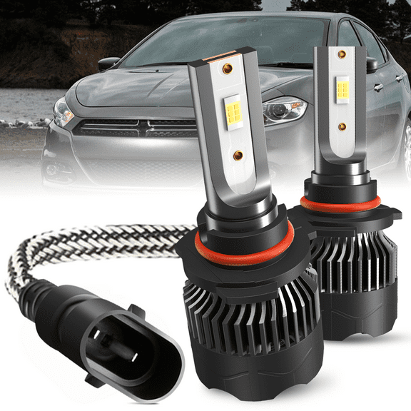 For 2016 Dodge Dart LED Headlights Bulb 9005 High Low Dual Beam Light Replacement Kit 2Pack