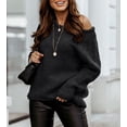thumbnail image 2 of CAILDANL Women Casual Long Sleeve Fall Sweaters Crew Neck Solid Color Soft Ribbed Knitted Oversized Pullover Loose Fit Jumper, 2 of 2