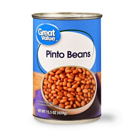 (2 Pack) Great Value Pinto Beans, 15.5 oz, 4 (Best Canned Pinto Beans)