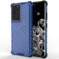 thumbnail image 1 of Funda protectora de PC y TPU a prueba de golpes con diseño de panal para Samsung Galaxy S21 Ultra 5g (blanca), 1 of 5