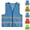 #309-Blue, variant on Handshe Men's Work Vest, Solid Color Mesh V-Neck Sleeveless Hoodless, Outdoor Sports Casual for Hiking and Daily Wear