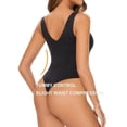 thumbnail image 3 of Sveltors Women's Sexy V Neck V Backless Tank Tops Bodysuit Built in Bra Double Lined Sleeveless Thong Shapewear, 3 of 8