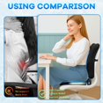 thumbnail image 4 of Juego de cojines de asiento y almohadas lumbares de espuma viscoelástica Watshyon Black, 4 of 6