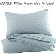 thumbnail image 6 of Quilt Set Twin Size Aqua Blue, Classic Geometric Spots Stitched Pattern, Stone-Washed Microfiber Chic Rustic Look, Ultra Soft Lightweight Quilted Bedspread for All Season, 2 Pieces, 6 of 8