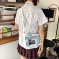 thumbnail image 4 of Bolso Mensajero Estético Con Ventana Transparente Hombro Cuero PU Uniforme para Niñas, 4 of 9