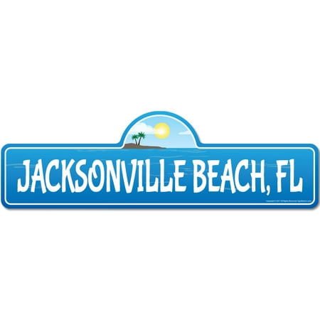 Jacksonville, FL Florida Beach Street Sign | Indoor/Outdoor | Surfer, Ocean Lover, Décor For Beach House, Garages, Living Rooms, Bedroom | Signmission Personalized (Best Home Inspectors In Jacksonville Fl)