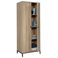 thumbnail image 3 of Pemberly Row Modern Engineered Wood Tall Storage Cabinet in Charter Oak, 3 of 12