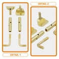 thumbnail image 2 of 2pcs Chin Rest Clamp 3/4 4/4 Violin Chin Rest Screws Removable Chin Rest Screws Music Tools, 2 of 5