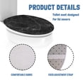 thumbnail image 6 of ZIATUBLE Black Marble Stripes Toilet Lid Dust Cover Oblong Toilet Seat Cover with Elastic Bottom Toilet Lid Covers for Bathroom Decoraction Fit Most Toilet Seat Covers, 6 of 6