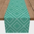 thumbnail image 3 of Creative Products Dotted Diamond Teal 16x72 Poly Twill Table Runner, 3 of 3