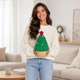 thumbnail image 5 of Wodellrrea Christmas Tree Storage Basket, Holiday Storage Bin, Knitted Organizer Basket with Red Star, Festive Open-Top Container for Wrapped Candy, Gifts, Desktop, Shelf and Home Decor, 5 of 5