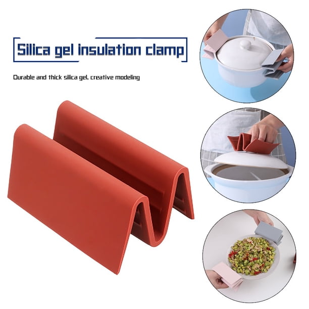 Xihbxyly Mini Pinza de Aislamiento Térmico, Agarre Antideslizante y Antiescaldaduras, Resistente a Altas Temperaturas, Pinza de Mano Duradera, Segura para Cocinar y Usar En Horno, Portátil para Ollas