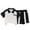 Black, variant on Toddler Boy Clothes Fashion School Style Dinosaur Short Sleeve Turndown Collar Shirt + Short Sets Summer Casual Outfits Kids Boutique Outfits
