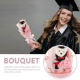 thumbnail image 3 of Adorable Graduation Bear Bouquet Present Grad Party Floral Bear Doll Bouquet Gift, 3 of 4