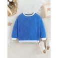 thumbnail image 2 of GXFC Kids Girls Sweaters 6M 1T 2T 3T 4T Girls Toddler Long Sleeve Contrast Color Knit Pullovers Tops Casual Fall Knitwear Clothes for Children Girls, 2 of 9