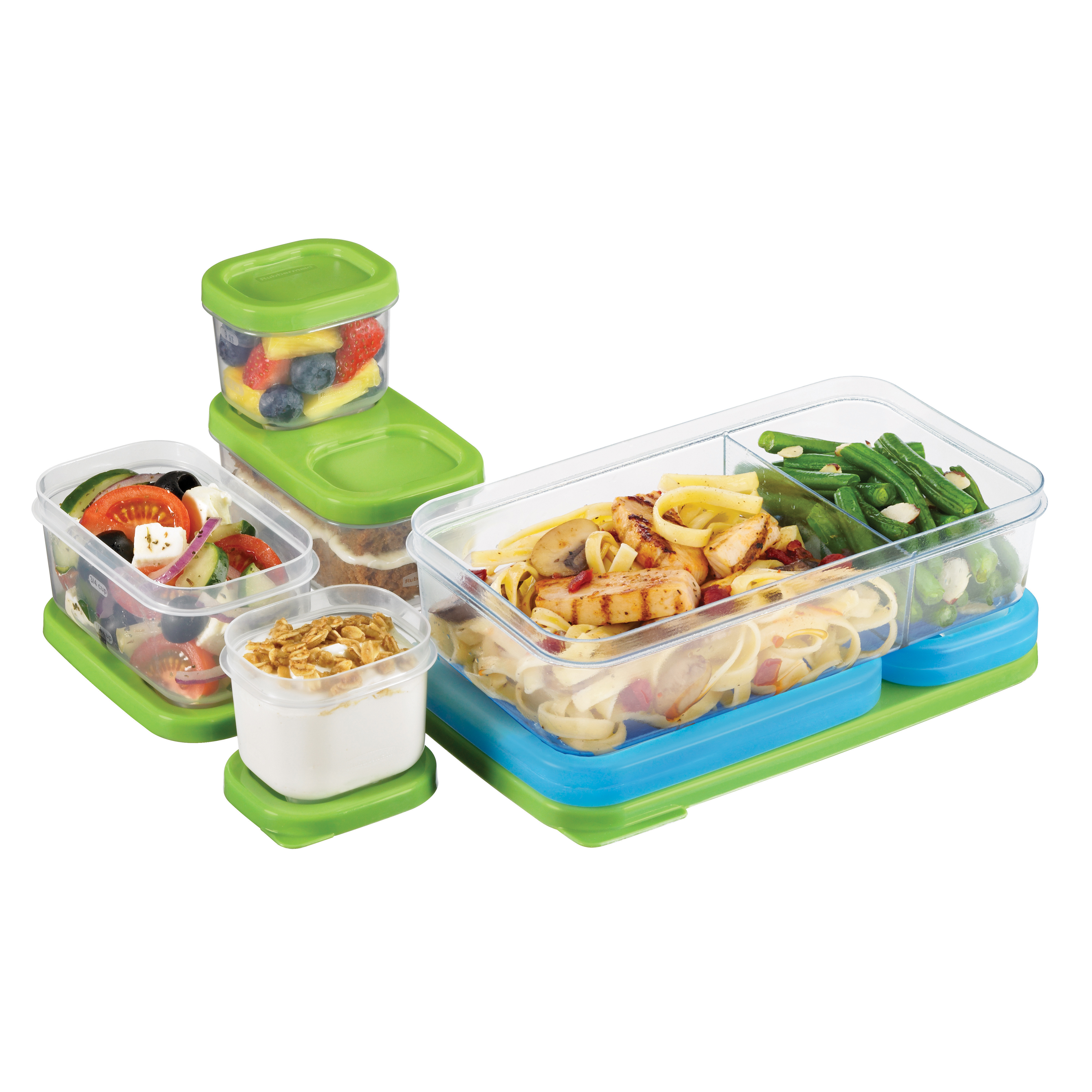 Rubbermaid LunchBlox 7-Piece Modular Entree Food Containers with Blue Ice Snap-Ins - image 4 of 4