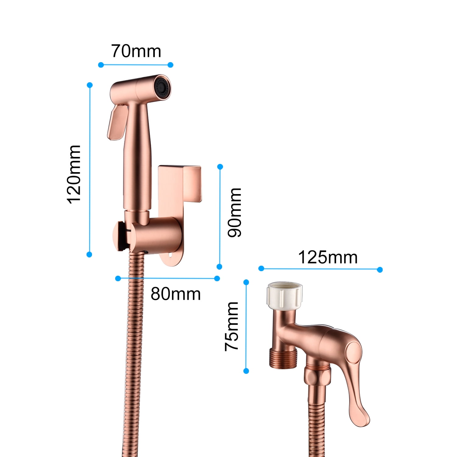 Bidet Sprayer for Toilet, Handheld Cloth Sprayer, Bathroom Sprayer Kit Spray Attachment with Hose, Stainless Steel Easy Install Great Water Pressure for Bathing Pets, Feminine Hygiene