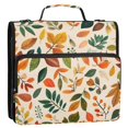 thumbnail image 5 of FORMRS Zipper Binder with Shoulder Strap 2-inch Ring 500 Sheet Capacity File Bag, Beige Retro Leaves, 5 of 5